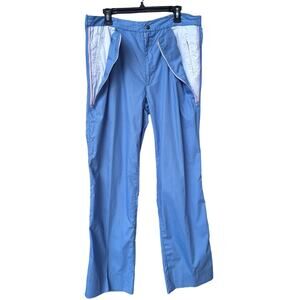 Andre de Leure Vintage 80s Men's Lightweight Cotton Blend Pants Blue L 35" x 32"